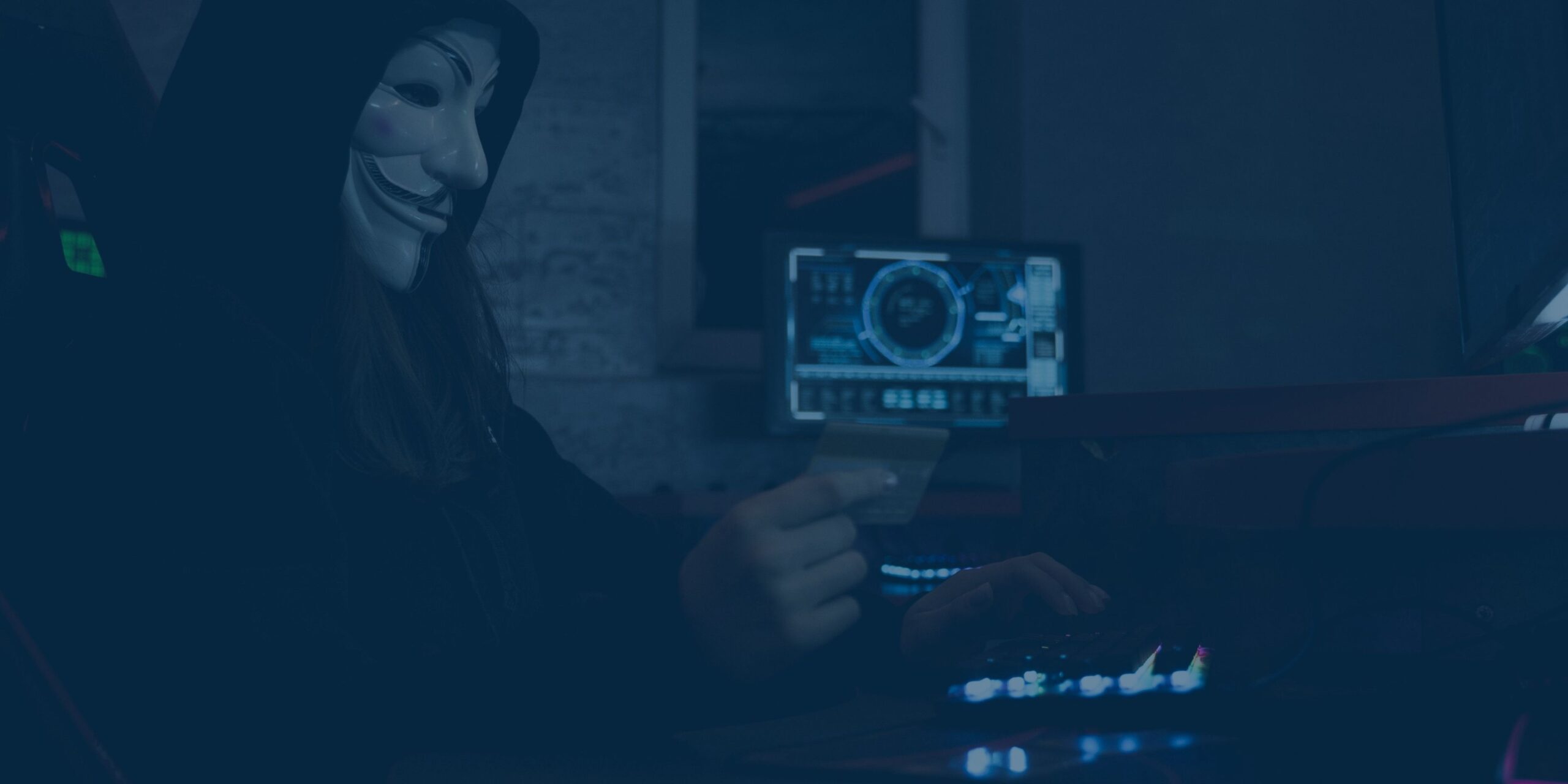 Cyber attacker at a computer