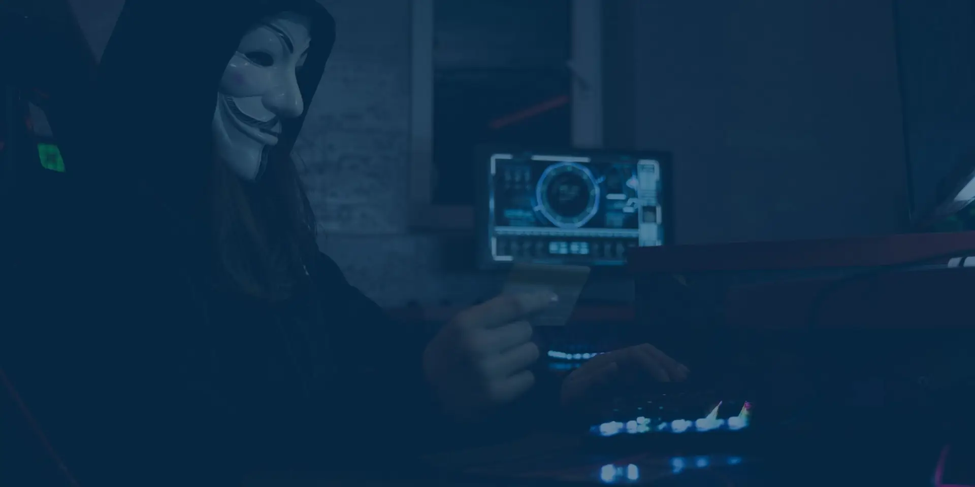 Cyber attacker at a computer
