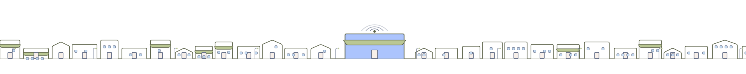 Line drawing of a Perth shopfront with a strong connection, linked to remote support, a health check and phones